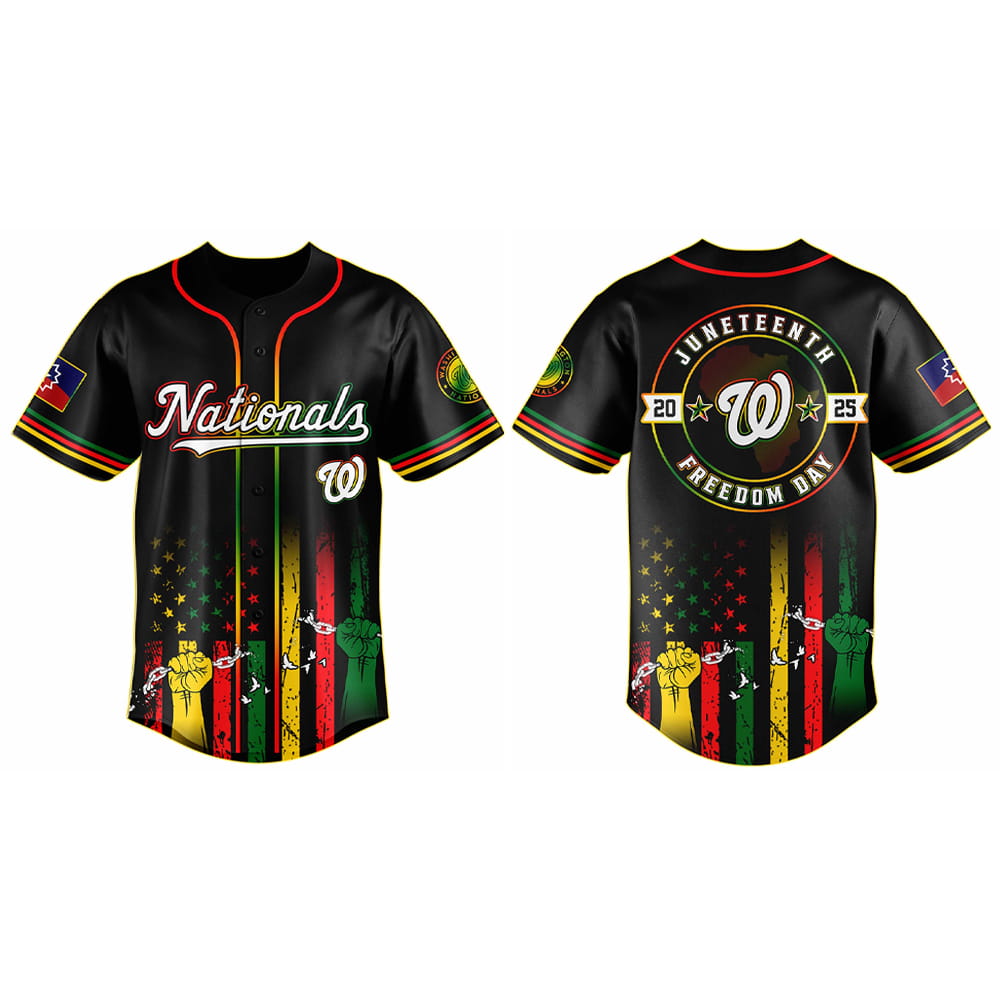 2025 Nationals x Juneteenth Day Baseball Jersey 2025 Nationals x Juneteenth Day Baseball Jersey