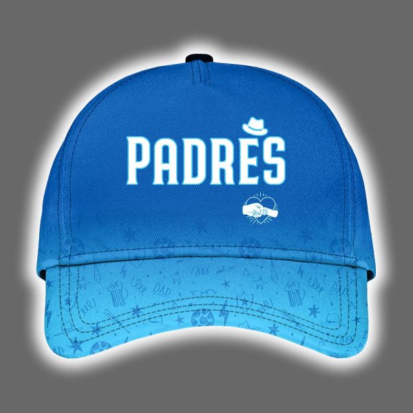 2025 Padres Happy Fathers Day Hoodie Joggers Cap 2