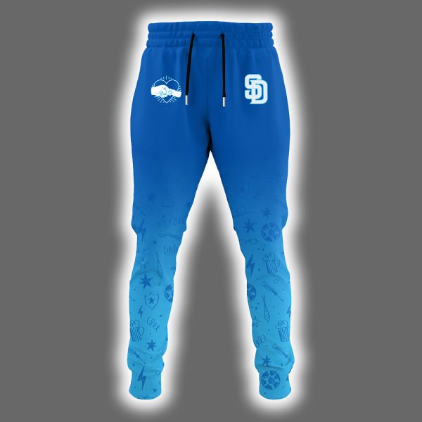 2025 Padres Happy Fathers Day Hoodie Joggers Cap 3