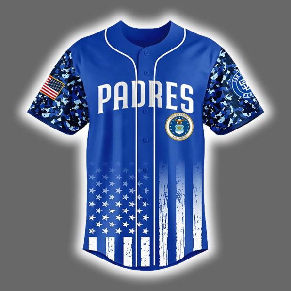 2025 Padres x US Air Force Appreciation Night Baseball Jersey 2