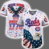2025 Personalized Reds Independence Day American 1776 Jersey