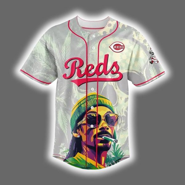 2025 Personalized Reds x Snoop Dogg Post Game Concert Baseball Jersey 2