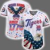 2025 Personalized Tigers Independence Day American 1776 Jersey