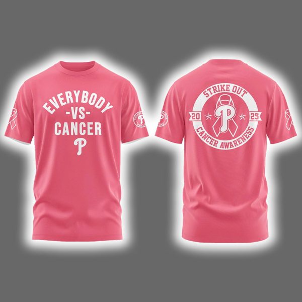 2025 Phillies Everybody vs Cancer Awareness Day Shirt