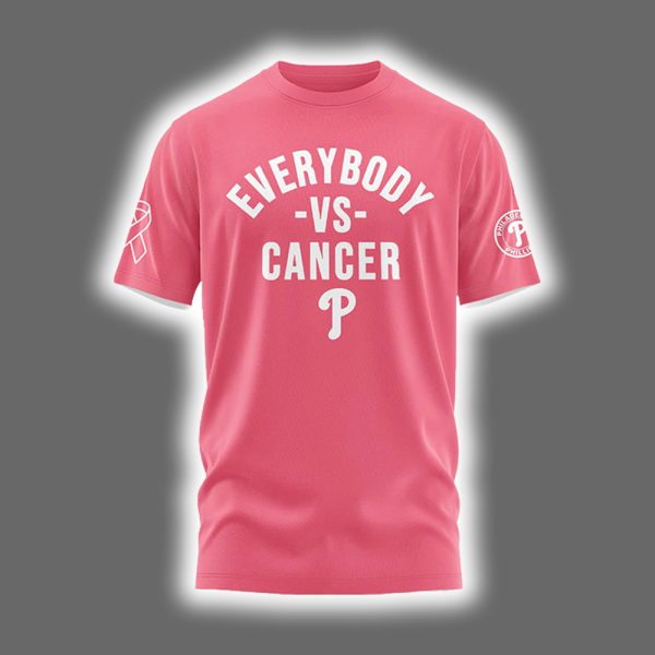2025 Phillies Everybody vs Cancer Awareness Day Shirt 2