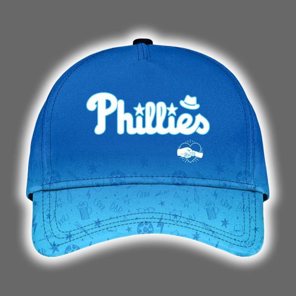 2025 Phillies Happy Fathers Day Hoodie Joggers Cap 2