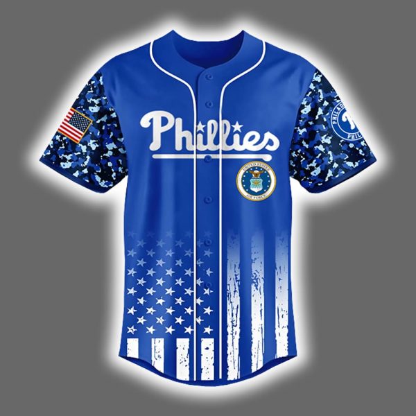 2025 Phillies x US Air Force Appreciation Night Baseball Jersey 2