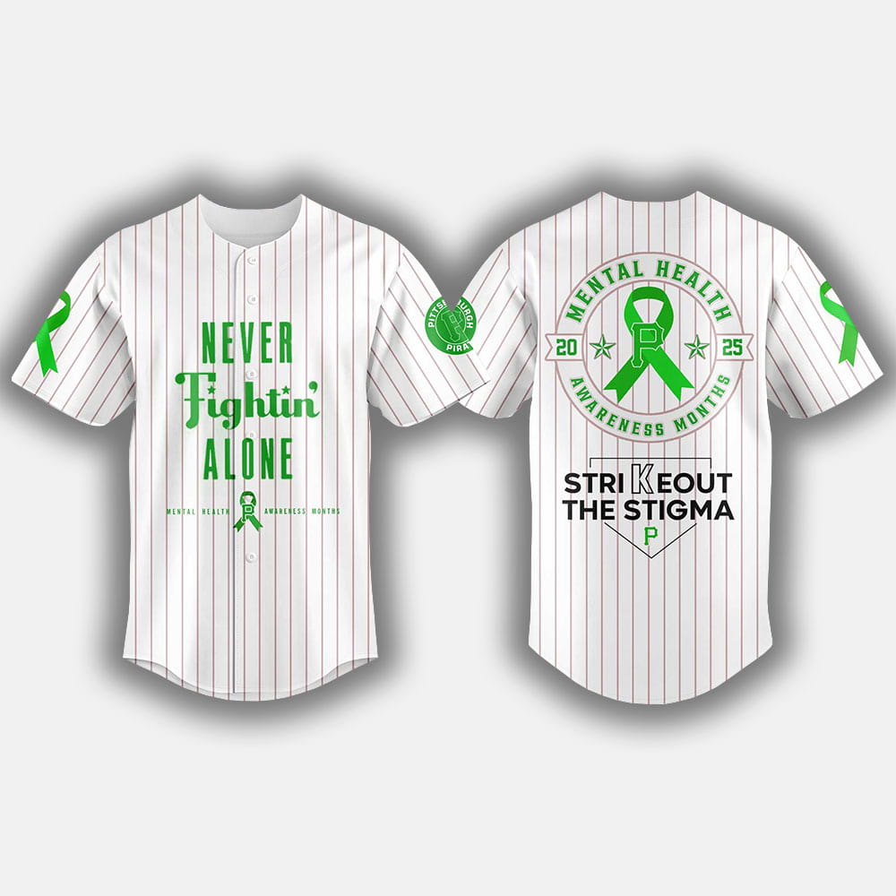 2025 Pirates Never Fightin' Alone Mental Health Awareness Month Jersey 2025 Pirates Never Fightin' Alone Mental Health Awareness Month Jersey