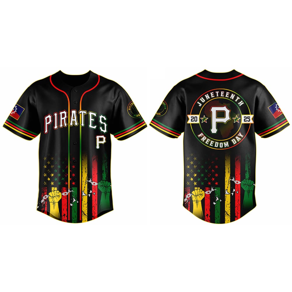 2025 Pirates x Juneteenth Day Baseball Jersey 2025 Pirates x Juneteenth Day Baseball Jersey