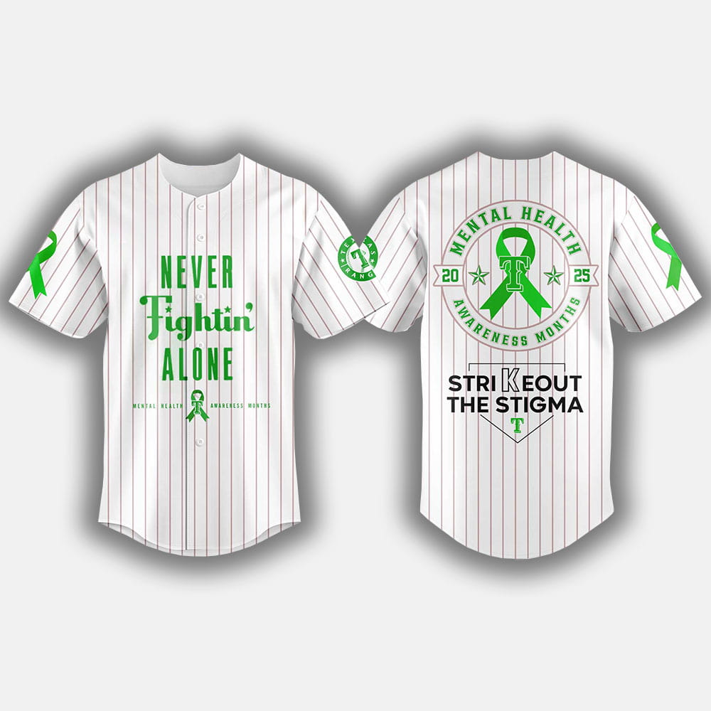 2025 Rangers Never Fightin' Alone Mental Health Awareness Month Jersey 2025 Rangers Never Fightin' Alone Mental Health Awareness Month Jersey