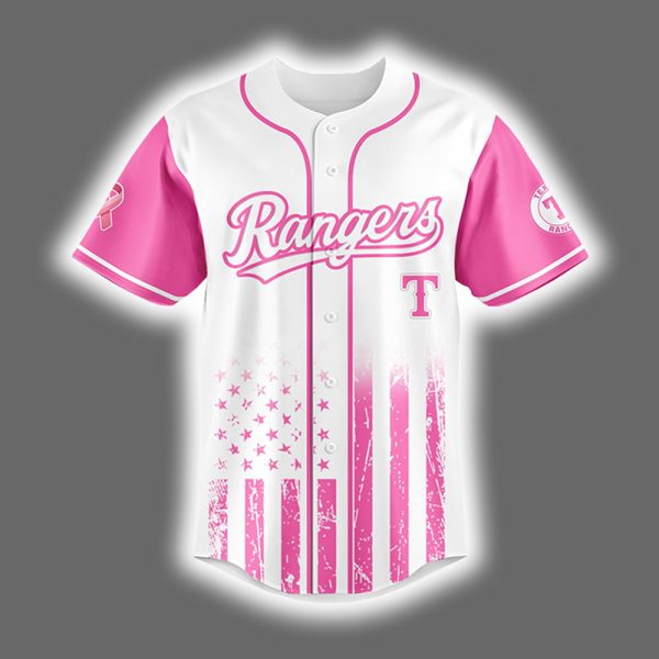 2025 Rangers x Breast Cancer Awareness Game Night Jersey 2