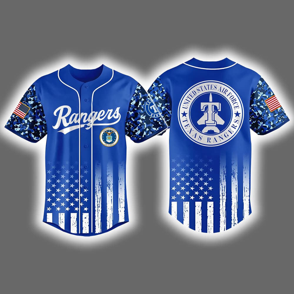 2025 Rangers x US Air Force Appreciation Night Baseball Jersey 2025 Rangers x US Air Force Appreciation Night Baseball Jersey