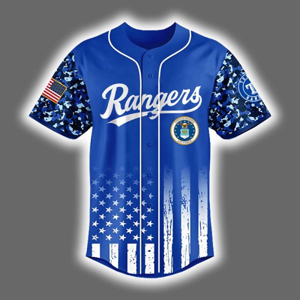 2025 Rangers x US Air Force Appreciation Night Baseball Jersey 2