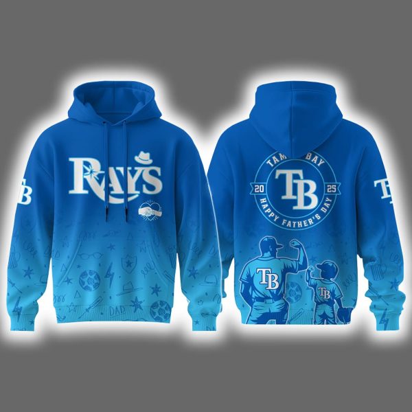 2025 Rays Happy Father's Day Hoodie Joggers Cap