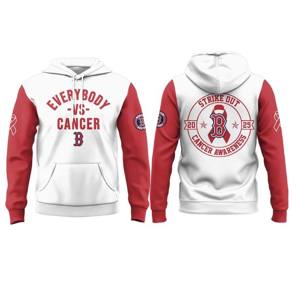 2025 Red Sox Everybody vs Cancer Hoodie Joggers Cap