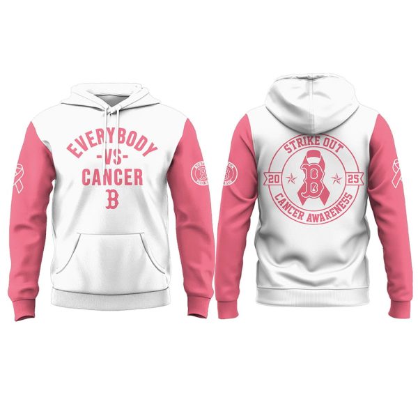 2025 Red Sox Strike Out Cancer Awareness Hoodie