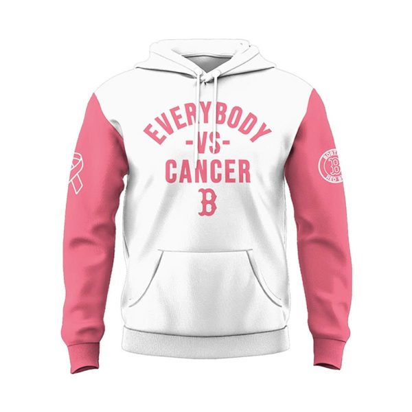 2025 Red Sox Strike Out Cancer Awareness Hoodie 2