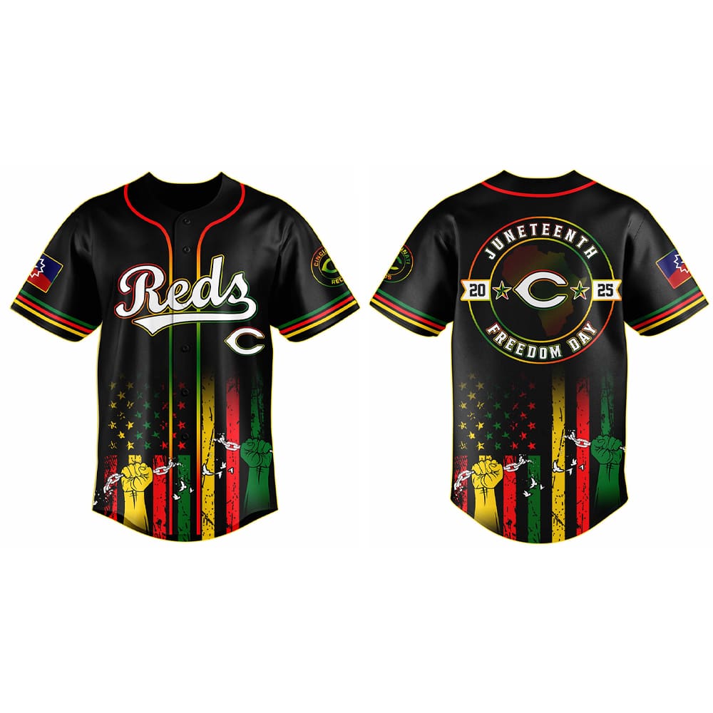 2025 Reds x Juneteenth Day Baseball Jersey 2025 Reds x Juneteenth Day Baseball Jersey