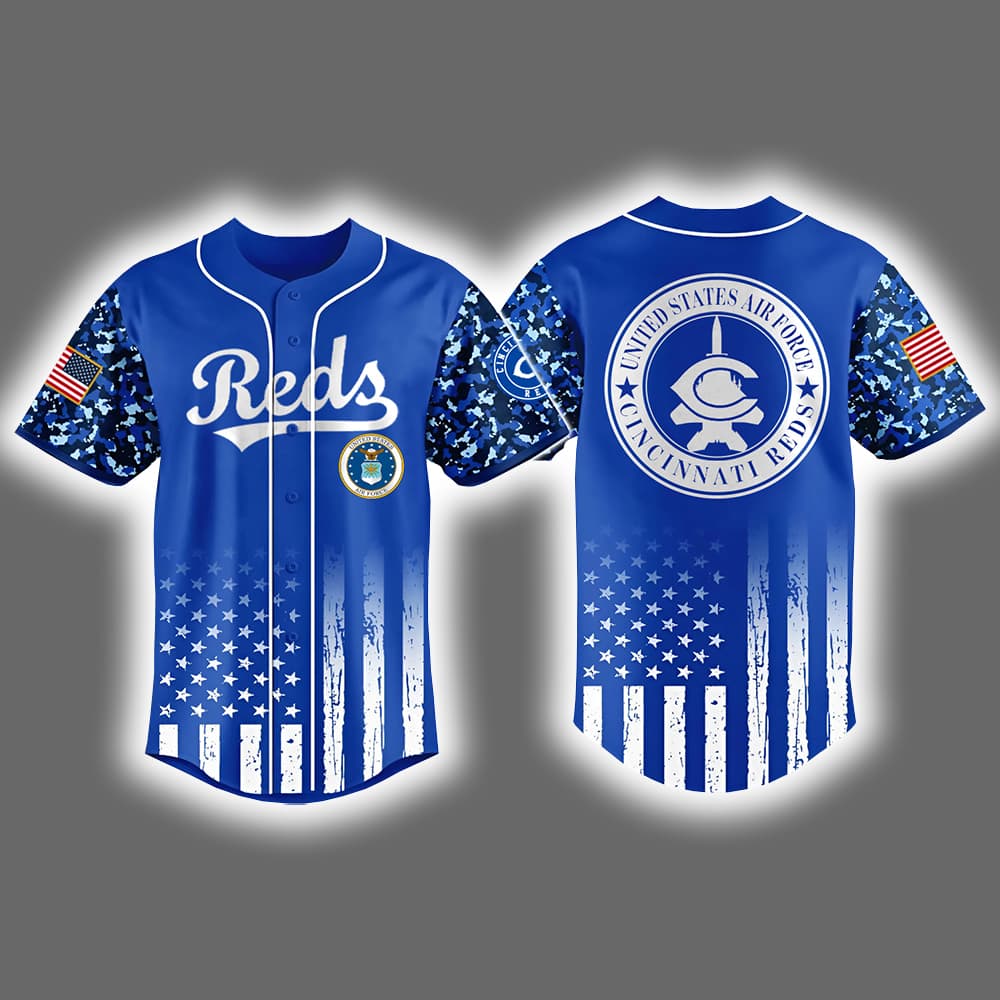 2025 Reds x US Air Force Appreciation Night Baseball Jersey 2025 Reds x US Air Force Appreciation Night Baseball Jersey