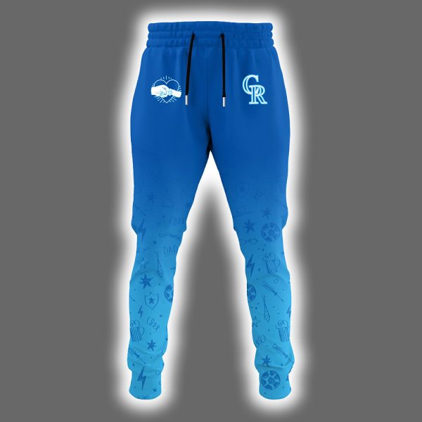 2025 Rockies Happy Fathers Day Hoodie Joggers Cap 3