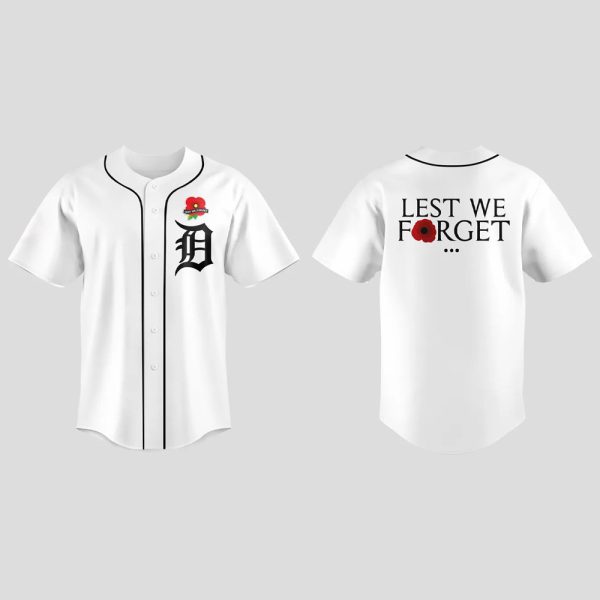 2025 Tigers Memorial Day Lest We Forget Jersey