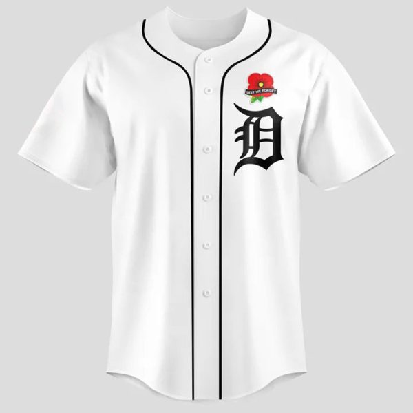 2025 Tigers Memorial Day Lest We Forget Jersey 2