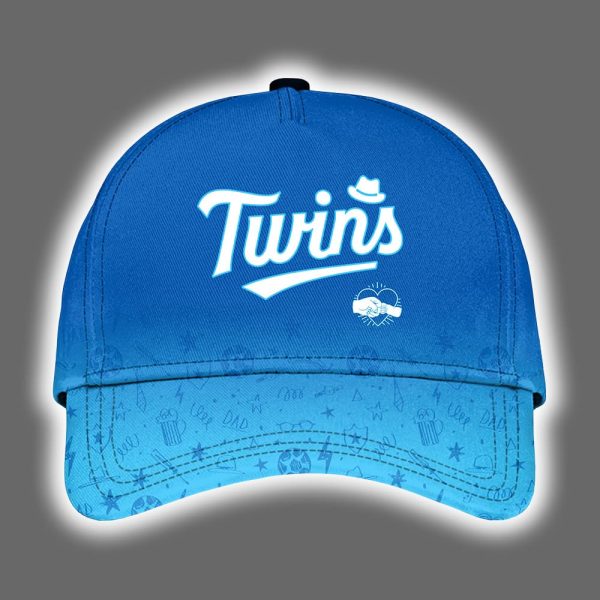 2025 Twins Happy Fathers Day Hoodie Joggers Cap 2