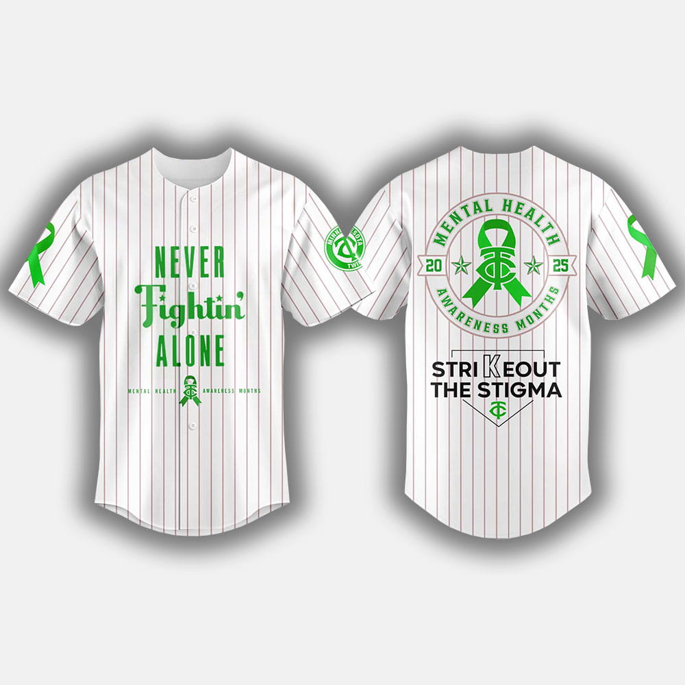 2025 Twins Never Fightin' Alone Mental Health Awareness Month Jersey 2025 Twins Never Fightin' Alone Mental Health Awareness Month Jersey
