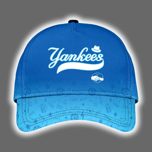 2025 Yankees Happy Fathers Day Hoodie Joggers Cap 2