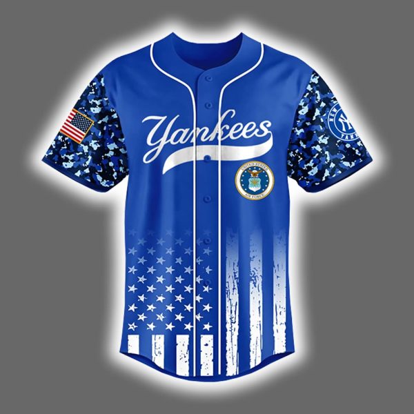 2025 Yankees x US Air Force Appreciation Night Baseball Jersey 2