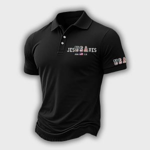 Vintage USA Jesus Saves Printed Polo Shirt