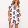 4th Of July Its A Bad Day To Be A Cold Beer Satin Pajama Set 2