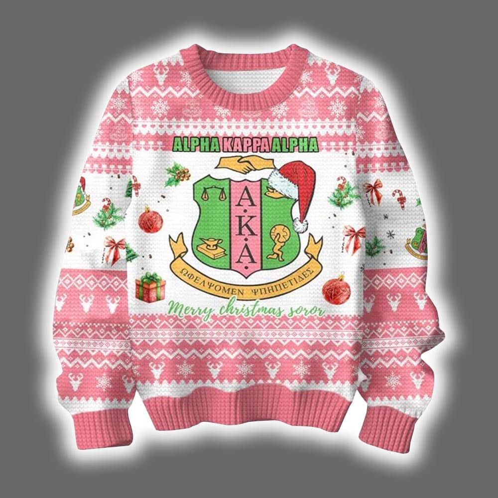 Alpha Kappa Alpha Ugly Christmas Sweater Alpha Kappa Alpha Ugly Christmas Sweater