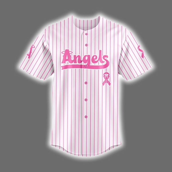 Angels 2025 Breast Cancer Awareness Game Night Jersey 2