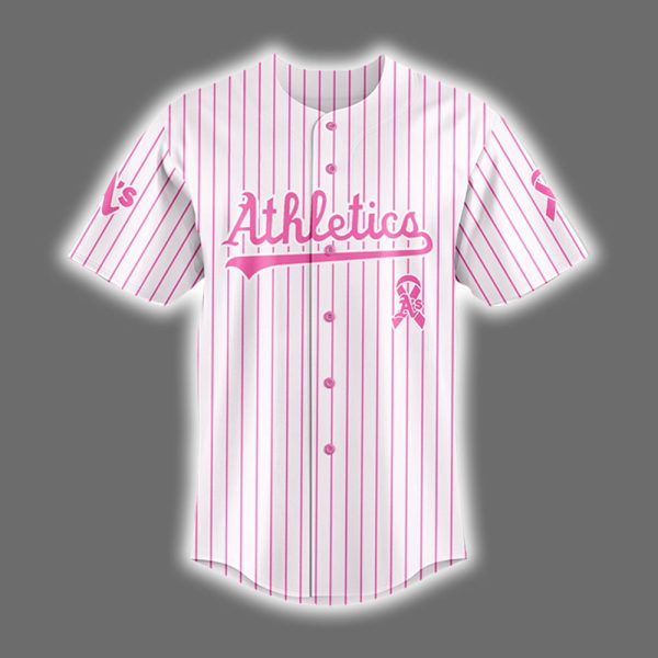 Athletics 2025 Breast Cancer Awareness Game Night Jersey 2
