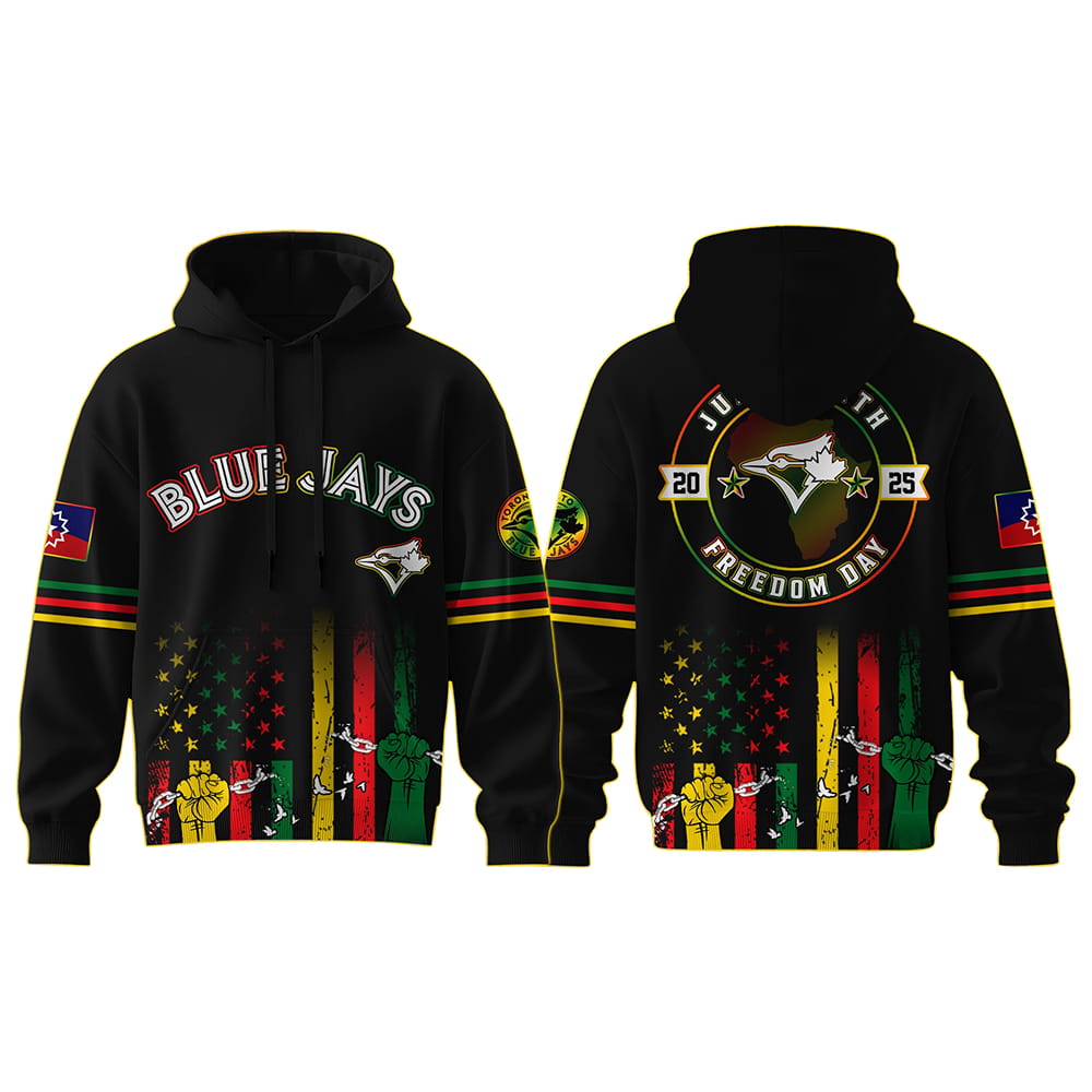 Blue Jays 2025 Juneteenth Freedom Day Hoodie Joggers Cap Blue Jays 2025 Juneteenth Freedom Day Hoodie Joggers Cap