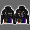 Braves Pride Month 2025 Hoodie Joggers Cap