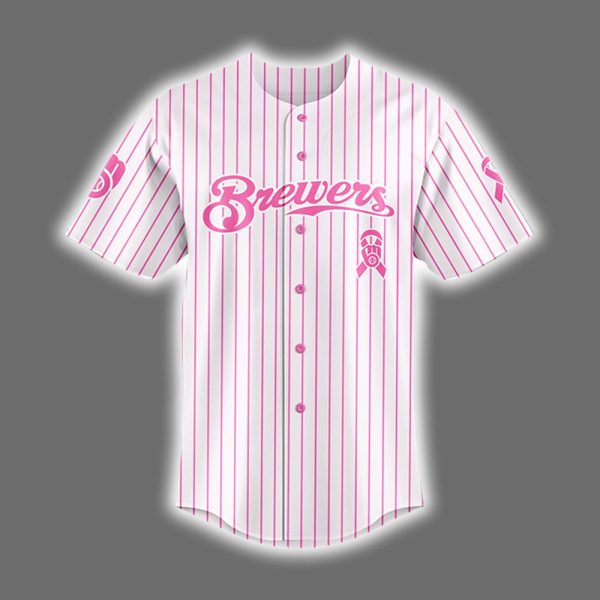 Brewers 2025 Breast Cancer Awareness Game Night Jersey 2