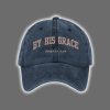 By His Grace Romans 3 24 Embroidered Hat 2