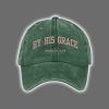 By His Grace Romans 3 24 Embroidered Hat 3