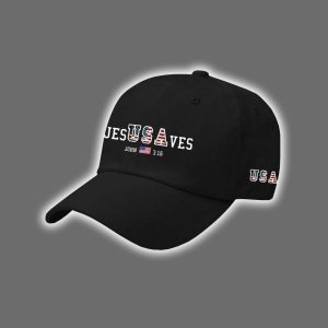USA Jesus Saves Print Baseball Cap