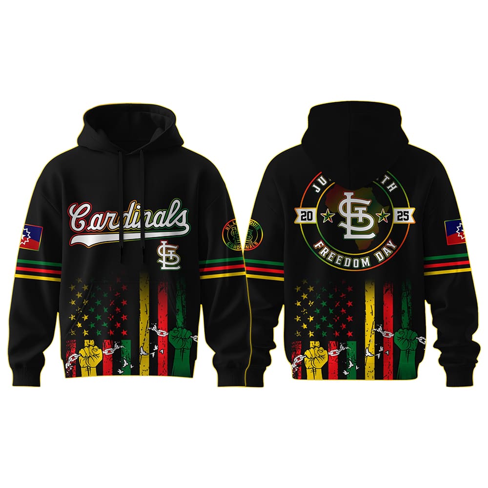Cardinals 2025 Juneteenth Freedom Day Hoodie Joggers Cap Cardinals 2025 Juneteenth Freedom Day Hoodie Joggers Cap