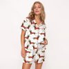 Christmas Sweater Dachshund Satin Pajama Set 3