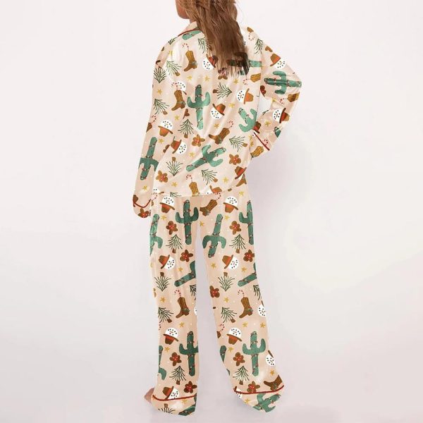 Christmas Western Cowboy Boots Pajama Set 3