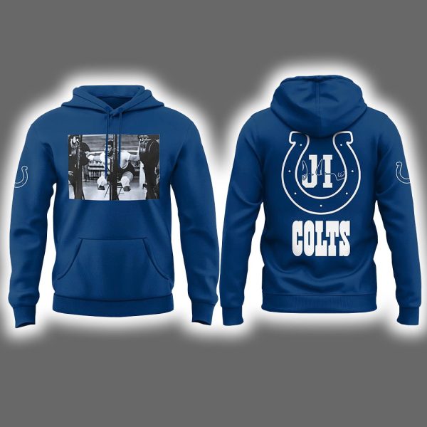 Colts Thank You Jim Irsay Weightlifting Hoodie Joggers Cap