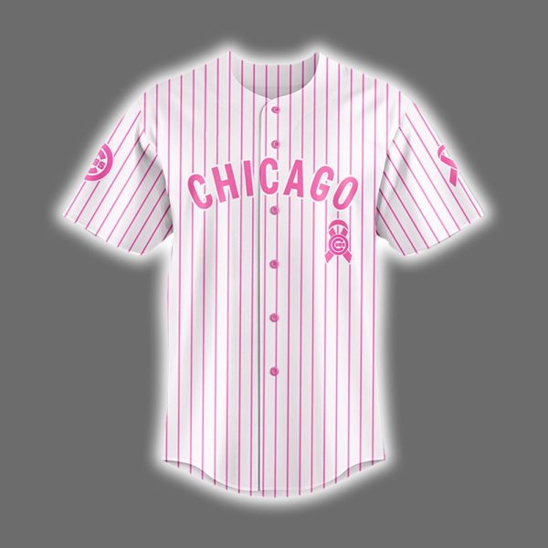 Cubs 2025 Breast Cancer Awareness Game Night Jersey 2