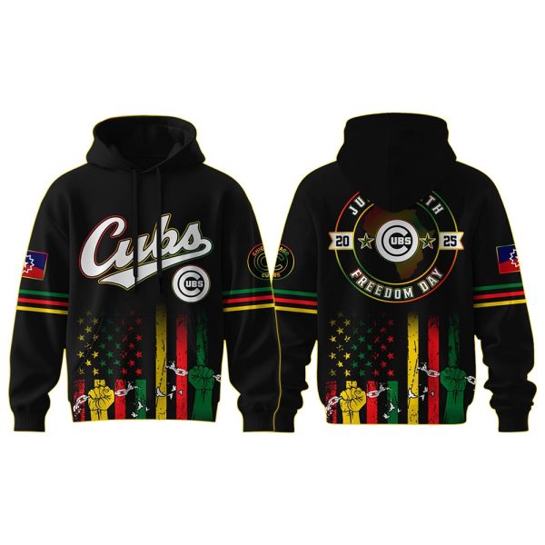 Cubs 2025 Juneteenth Freedom Day Hoodie Joggers Cap