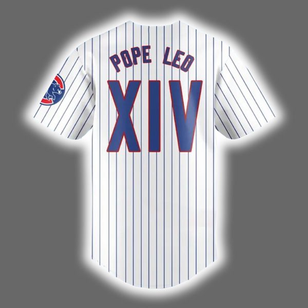 Cubs Pope Leo XIV Baseball Jersey 3