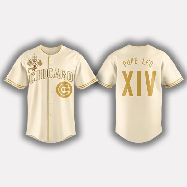 Cubs Pope Leo XIV Vatican Baseball Jersey