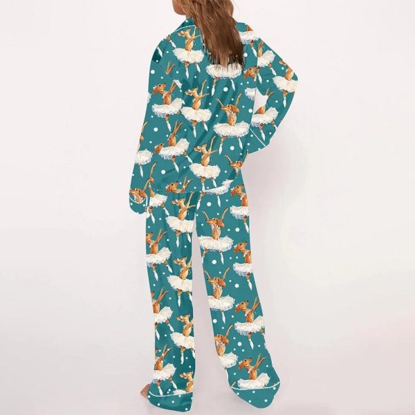 Dachshund Ballet Art Satin Pajama Set 3